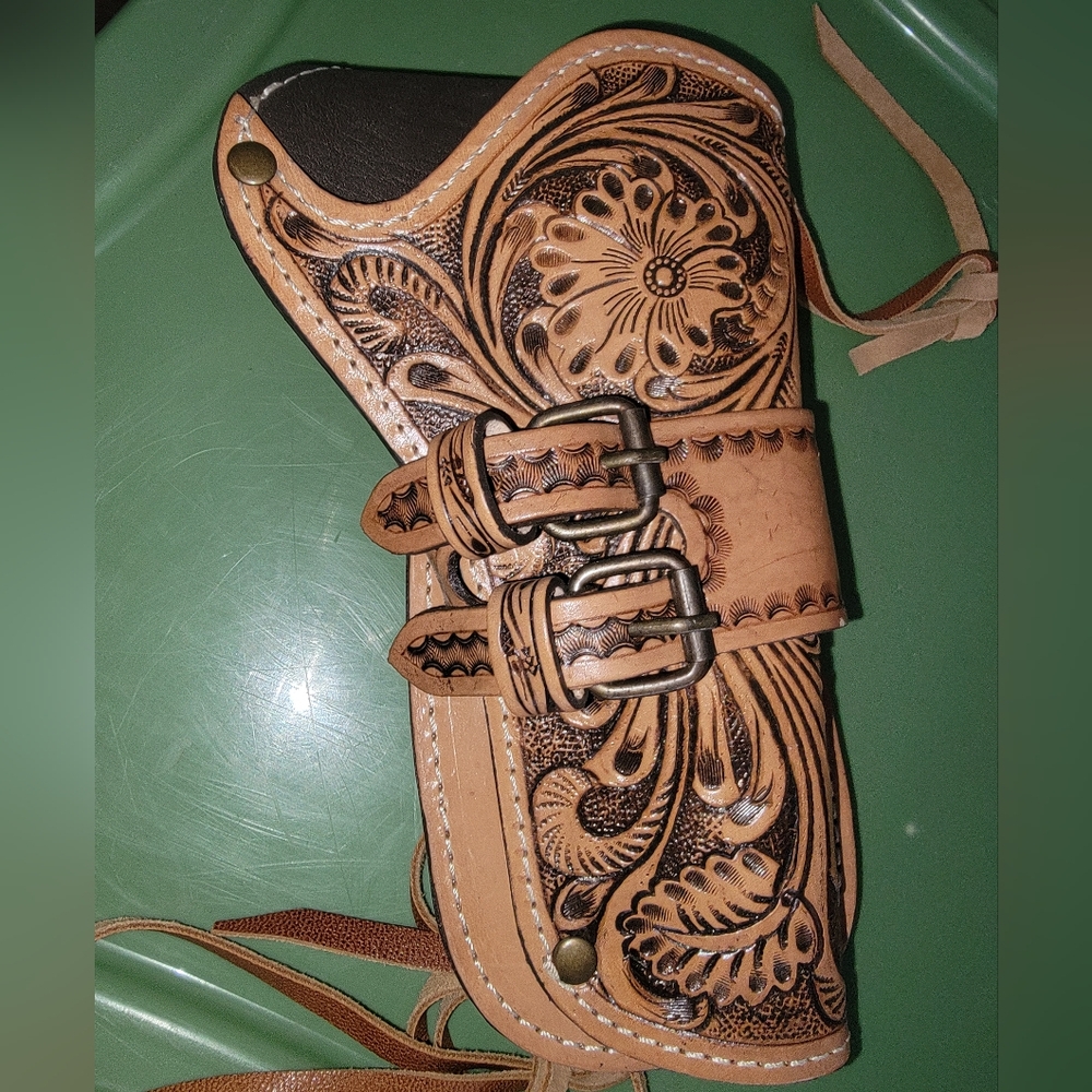 Floral Tooled Leather Holster